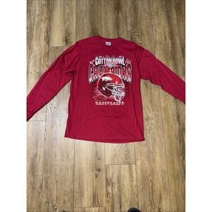 Arkansas Razorbacks 2012 Cotton Bowl champions red long‎ sleeve shirt Sz Medium